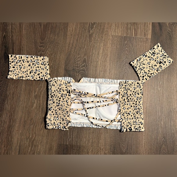 Nwt cheetah print tube top bikini top size XL - Picture 10 of 10